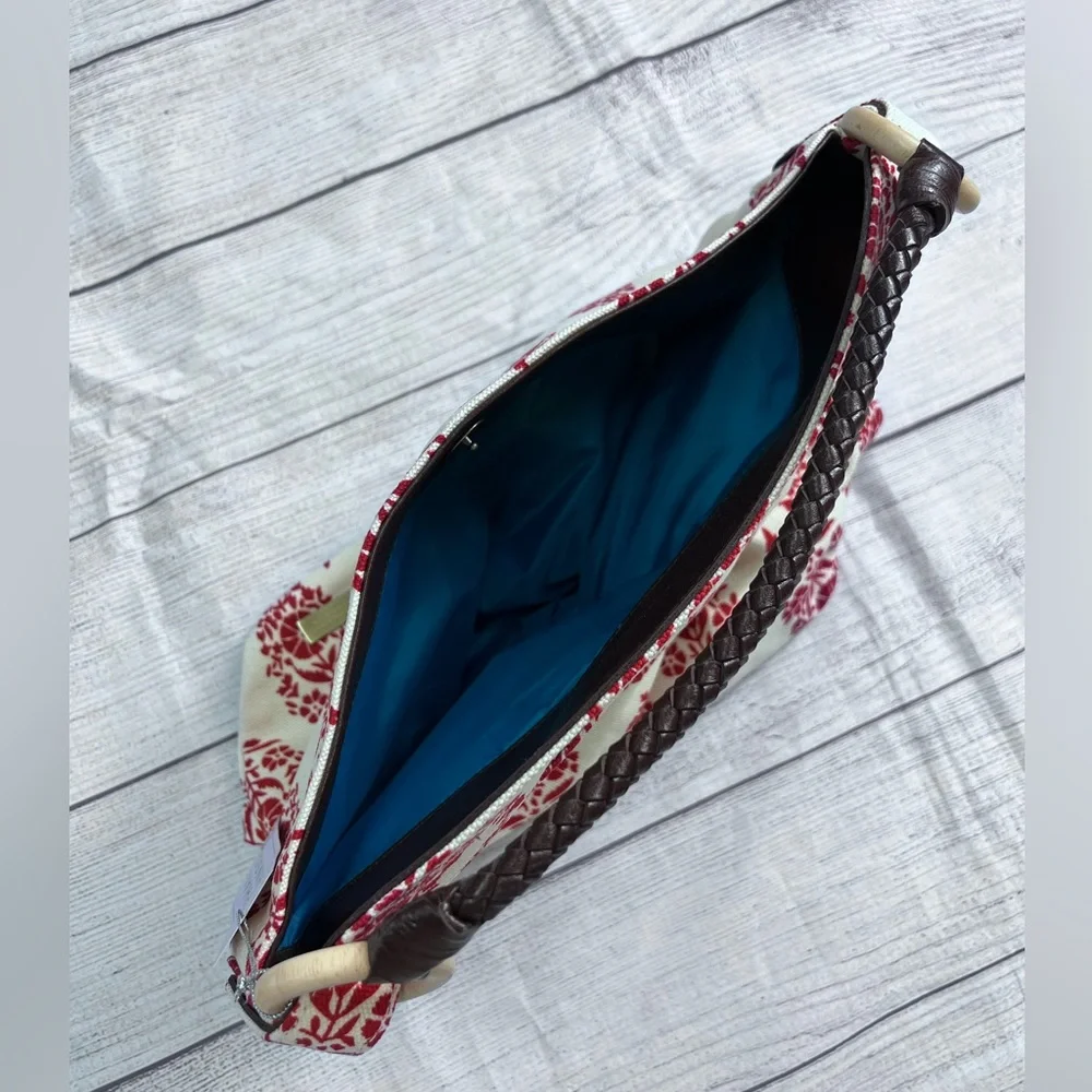 NWT STEPHANIE JOHNSON Loop Paisley Canvas And Vegan Hobo Bag 💗